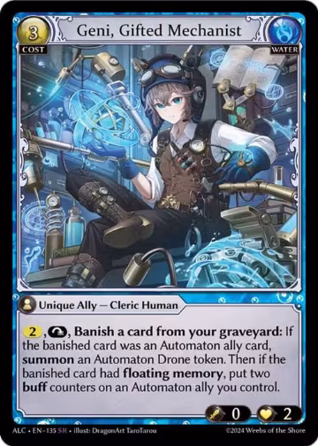 Geni, Gifted Mechanist (135), Alchemical Revolution — Grand Archive card price