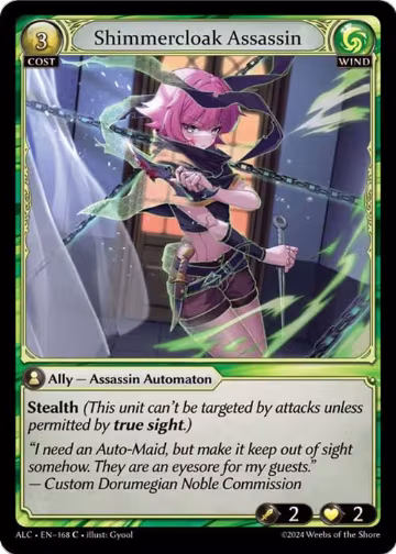 Shimmercloak Assassin (168), Alchemical Revolution — Grand Archive card price