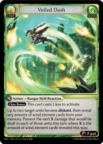 Veiled Dash (171), Alchemical Revolution — Grand Archive card price