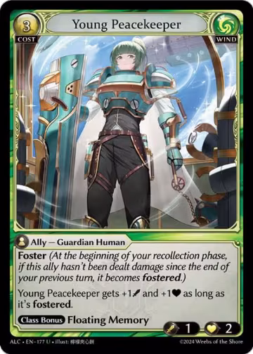 Young Peacekeeper (177), Alchemical Revolution — Grand Archive card price