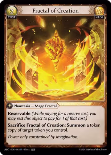 Fractal of Creation (193), Alchemical Revolution — Grand Archive card price