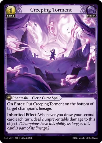 Creeping Torment (204), Alchemical Revolution — Grand Archive card price