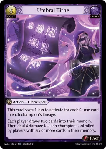 Umbral Tithe (213), Alchemical Revolution — Grand Archive card price