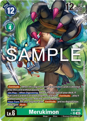 Merukimon (Alternate Art) (EX5-042 SR), Animal Colosseum — Digimon card price