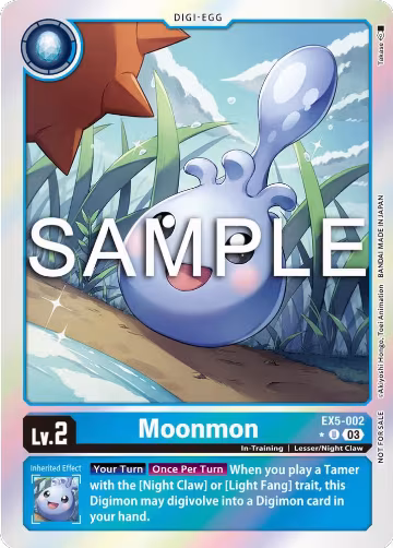 Moonmon (Animal Colosseum Box Promotion Pack) (EX5-002 U), Animal Colosseum — Digimon card price