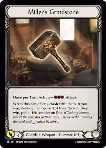 Miller's Grindstone (HVY050), Heavy Hitters — Flesh & Blood card price