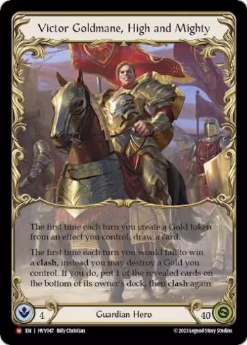 Victor Goldmane, High and Mighty (HVY047), Heavy Hitters — Flesh & Blood card price