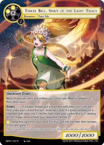 Tinker Bell, Spirit of the Light Trials (MP01-157 MR), Masterpiece "Pilgrim-Memories" — Force of Will card price