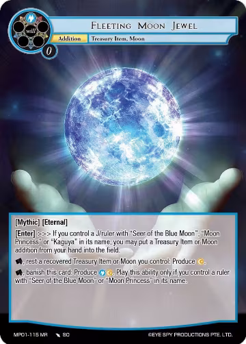 Fleeting Moon Jewel (MP01-115 MR), Masterpiece "Pilgrim-Memories" — Force of Will card price