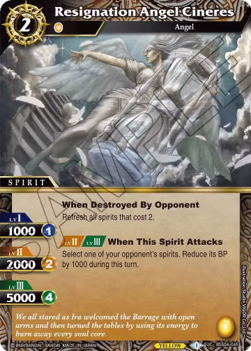 Resignation Angel Cineres (BSS04-045), Savior of Chaos — Battle Spirits card price