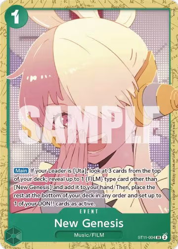 New Genesis (Starter Deck 11: Uta Deck Battle) (ST11-004), One Piece Promotion Cards — One Piece card price