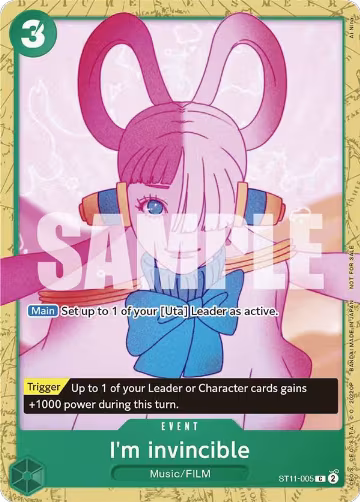I'm invincible (Starter Deck 11: Uta Deck Battle) (ST11-005), One Piece Promotion Cards — One Piece card price