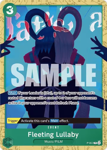 Fleeting Lullaby (Starter Deck 11: Uta Deck Battle) (P-057), One Piece Promotion Cards — One Piece card price