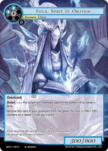 Fiola, Spirit of Oblivion (MP01-162 R), Masterpiece "Pilgrim-Memories" — Force of Will card price