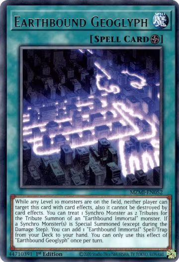 Earthbound Geoglyph (MZMI-EN052), Maze of Millennia — Yu-Gi-Oh! card price
