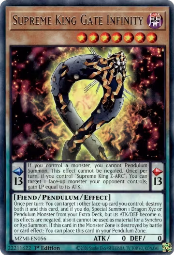 Supreme King Gate Infinity (MZMI-EN056), Maze of Millennia — Yu-Gi-Oh! card price