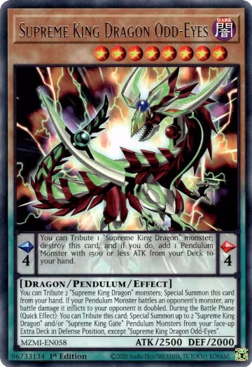 Supreme King Dragon Odd-Eyes (MZMI-EN058), Maze of Millennia — Yu-Gi-Oh! card price