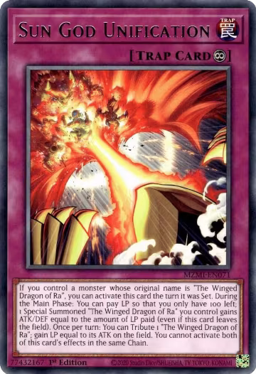 Sun God Unification (MZMI-EN071), Maze of Millennia — Yu-Gi-Oh! card price