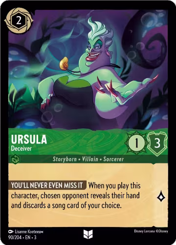 Ursula - Deceiver (90/204), Into the Inklands — Lorcana card price
