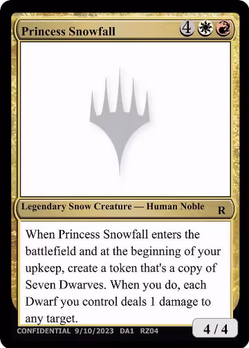 Princess Snowfall, Un-Known Event Playtest Cards — Magic card price