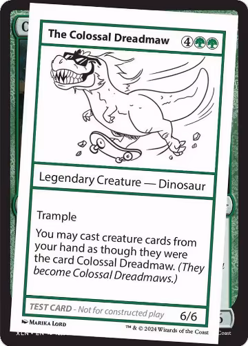 The Colossal Dreadmaw, Un-Known Event Playtest Cards — Magic card price