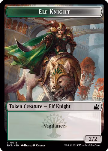 Elf Knight // Angel (0002) Double-Sided Token (15 // 2), Ravnica Remastered — Magic card price