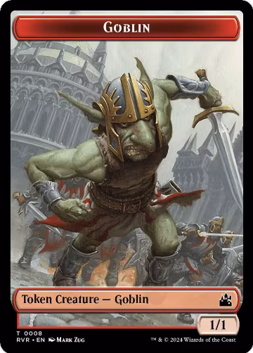 Goblin (0008) // Rhino Double-Sided Token (8 // 11), Ravnica Remastered — Magic card price
