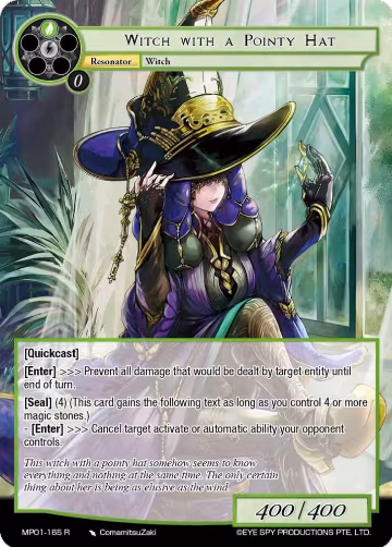 Witch With A Pointy Hat (MP01-165 R), Masterpiece "Pilgrim-Memories" — Force of Will card price