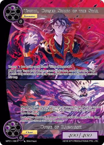 Tsuiya, Cursed Spawn of the Star // Curse of Ragnarok (MP01-168 R), Masterpiece "Pilgrim-Memories" — Force of Will card price