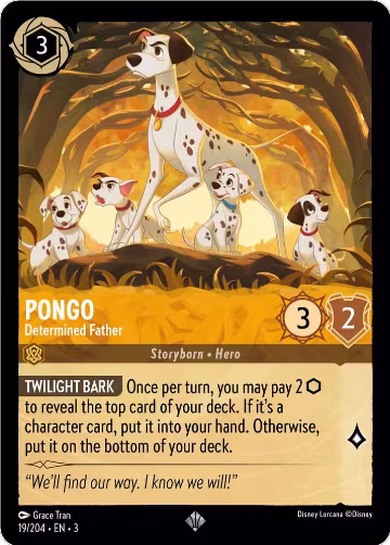 Pongo - Determined Father (19/204), Into the Inklands — Lorcana card price