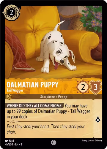 Dalmatian Puppy - Tail Wagger (4b/204) (4b/204), Into the Inklands — Lorcana card price