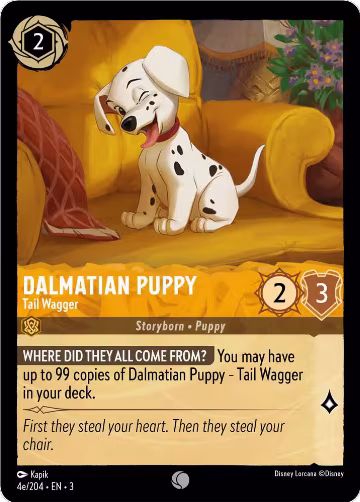 Dalmatian Puppy - Tail Wagger (4e/204) (4e/204), Into the Inklands — Lorcana card price