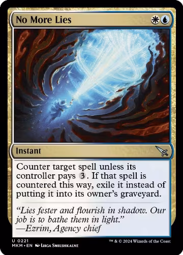 No More Lies (221), Murders at Karlov Manor — Magic card price