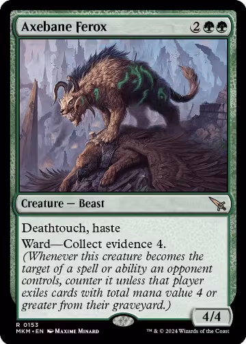 Axebane Ferox (153), Murders at Karlov Manor — Magic card price