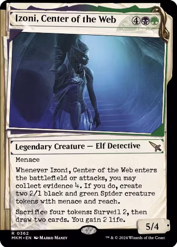 Izoni, Center of the Web (Showcase) (362), Murders at Karlov Manor — Magic card price