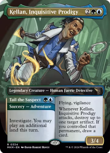 Kellan, Inquisitive Prodigy (Borderless) (334), Murders at Karlov Manor — Magic card price