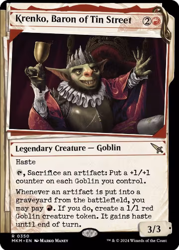 Krenko, Baron of Tin Street (Showcase) (350), Murders at Karlov Manor — Magic card price