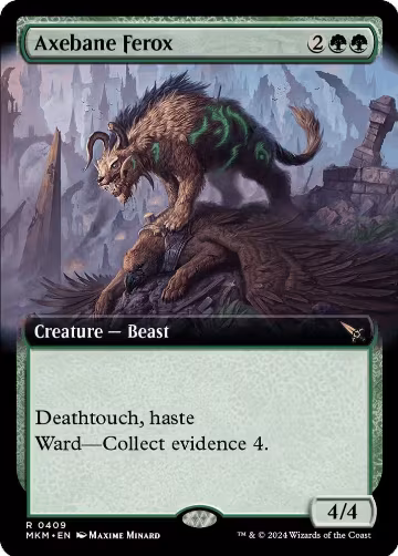 Axebane Ferox (Extended Art) (409), Murders at Karlov Manor — Magic card price