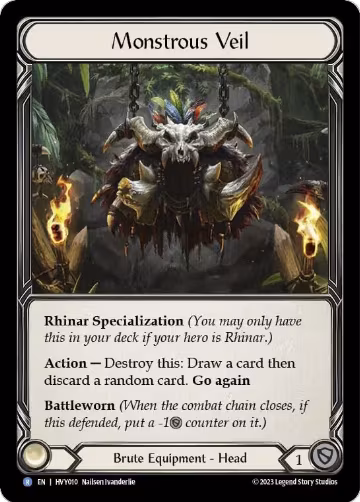 Monstrous Veil (HVY010), Heavy Hitters — Flesh & Blood card price