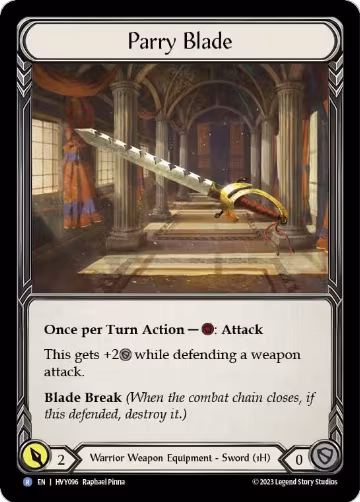 Parry Blade (HVY096), Heavy Hitters — Flesh & Blood card price