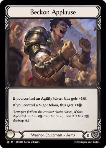 Beckon Applause (HVY100), Heavy Hitters — Flesh & Blood card price