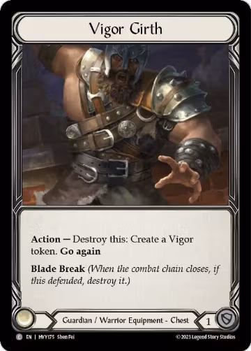 Vigor Girth (HVY175), Heavy Hitters — Flesh & Blood card price