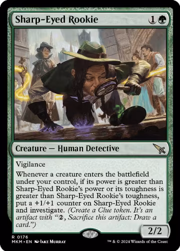 Sharp-Eyed Rookie (176), Murders at Karlov Manor — Magic card price