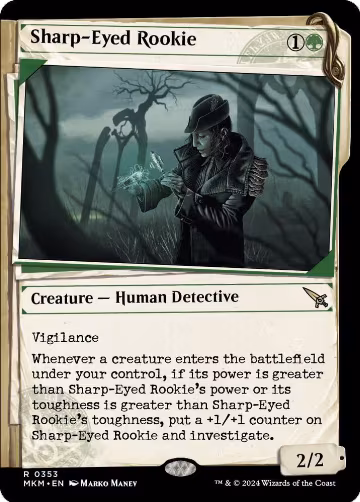Sharp-Eyed Rookie (Showcase) (353), Murders at Karlov Manor — Magic card price