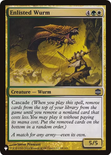 Enlisted Wurm (68/145), The List Reprints — Magic card price