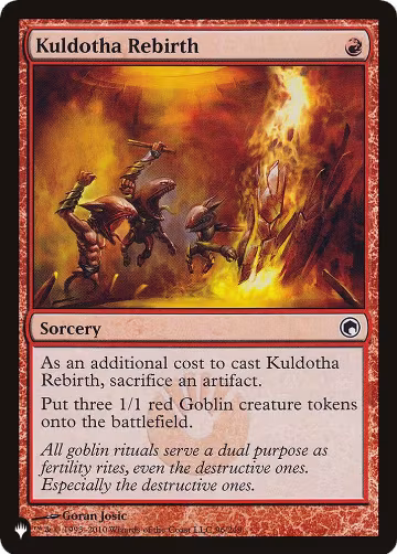 Kuldotha Rebirth (96/249), The List Reprints — Magic card price