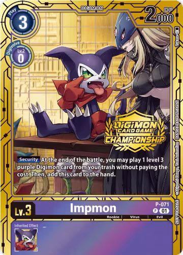 Impmon - P-071 (Championship 2023 Gold Card Set) (P-071 P) — card price