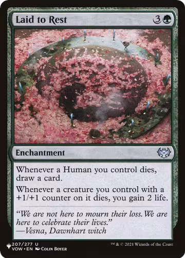 Laid to Rest (207/277), The List Reprints — Magic card price