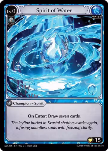 Spirit of Water (002), Alchemical Revolution Starter Decks — Grand Archive card price