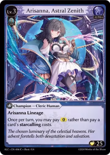 Arisanna, Astral Zenith (006), Alchemical Revolution Starter Decks — Grand Archive card price